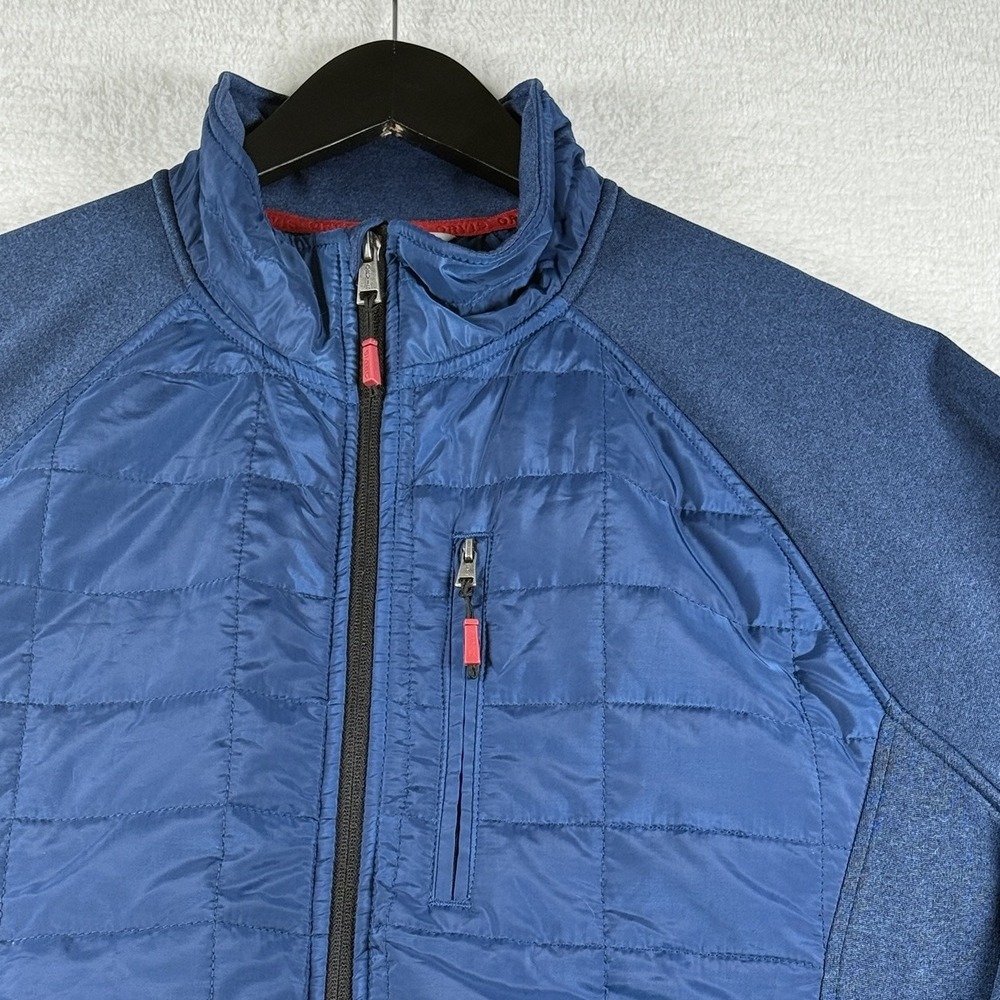 Orvis Mixed Media Quilted Classic‎ Collection Full Zip Blue Jacket Men's XL - Picture 2 of 8